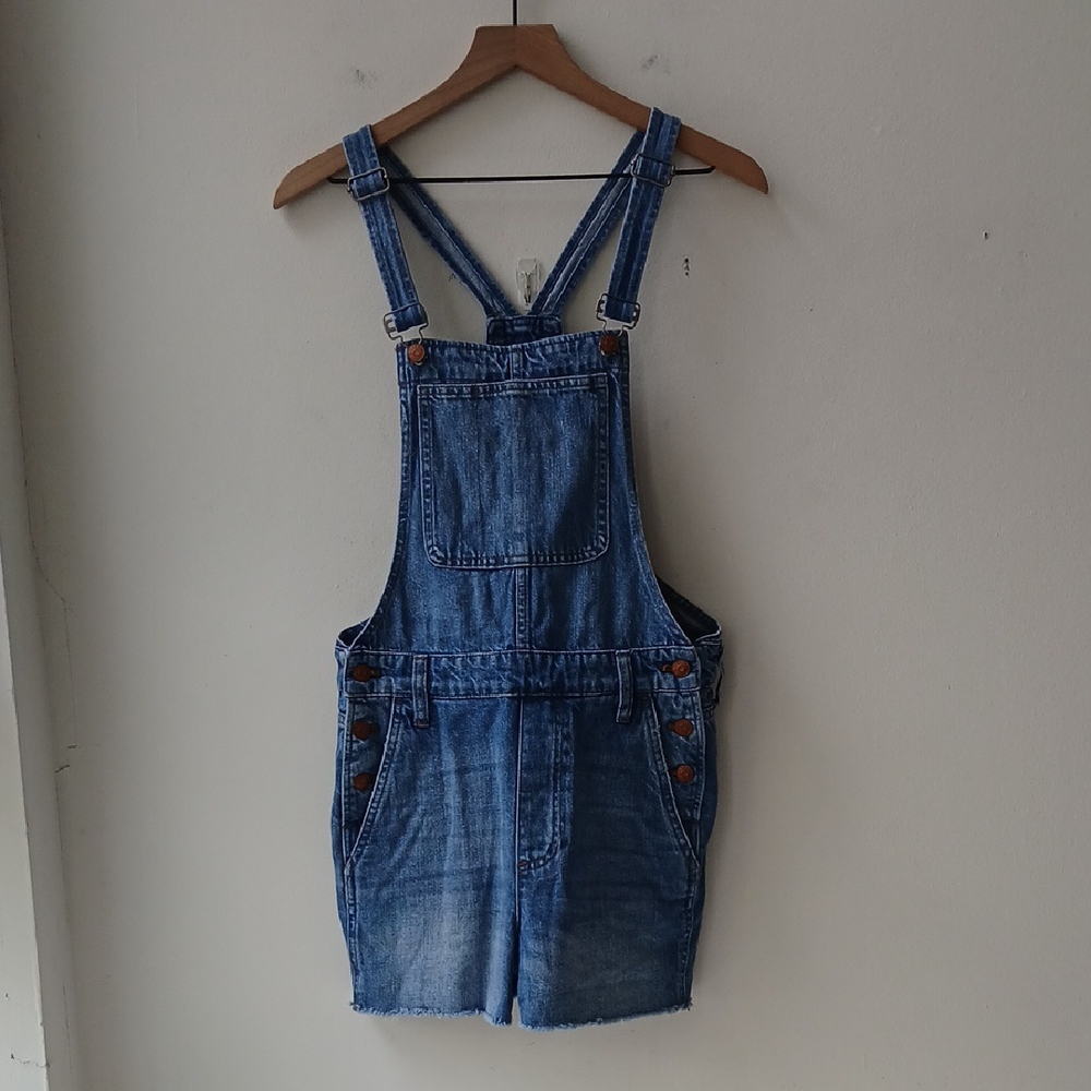 Madewell Adirondack Denim Overall Shorts Women's Small